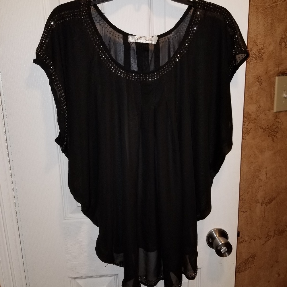 Black sheer top